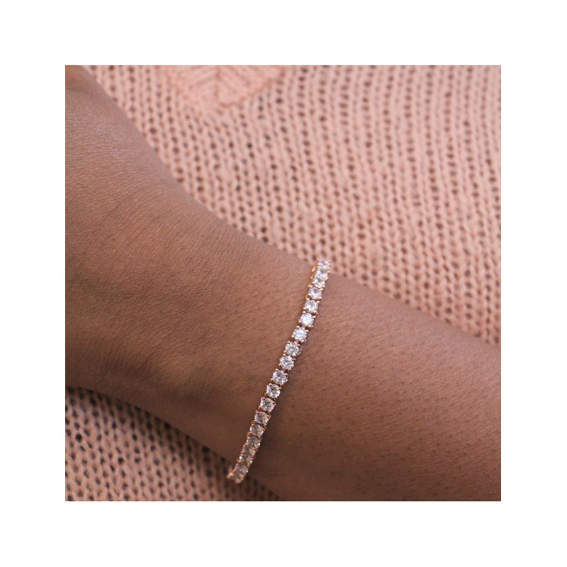 Bracelet Venus - Or Rosé et Cristal