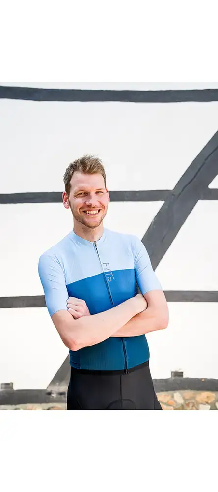 FYTS SNL Fietsshirt Korte Mouwen Blauw Heren