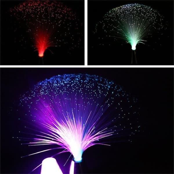 Fiberoptisk Lampe / Fiberlampe - Fargeskiftende - 30 cm