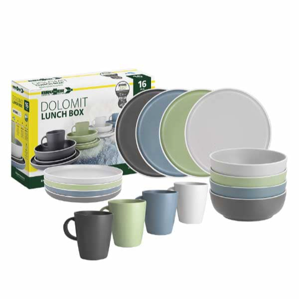 Lot de vaisselle Mélamine DOLOMIT anti-dérapant