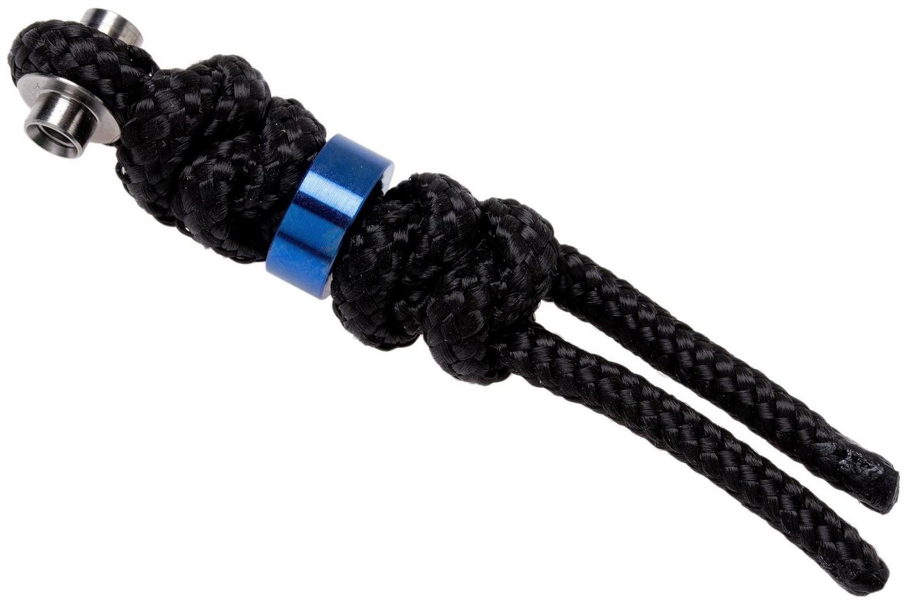 Chris Reeve Small Inkosi Lanyard with bead black/blue SIN-7001