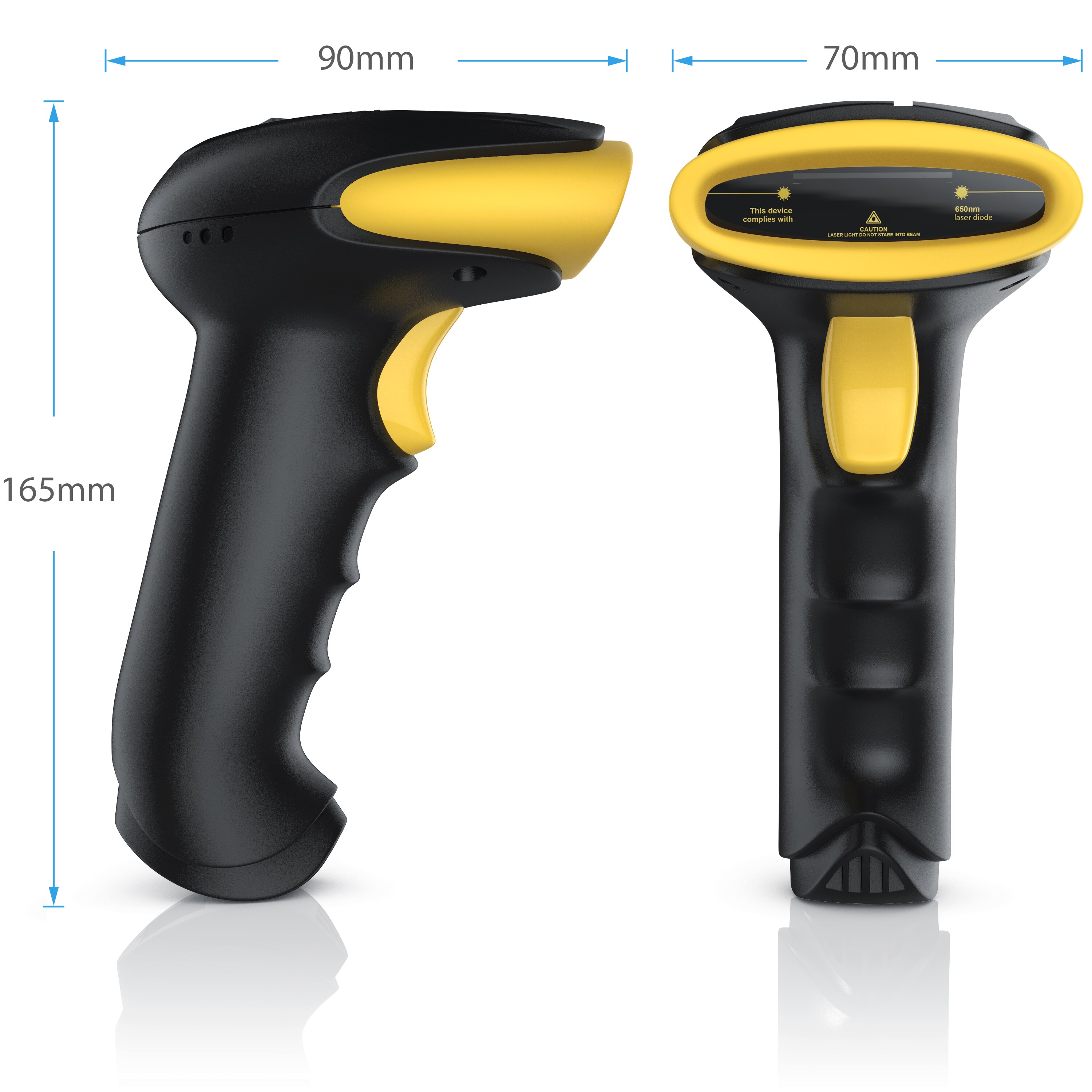 Aplic Kabelloser Laser Barcode Scanner - präzises & schnelles Lesen 6 Scan-Modi / 1400mAh Akku