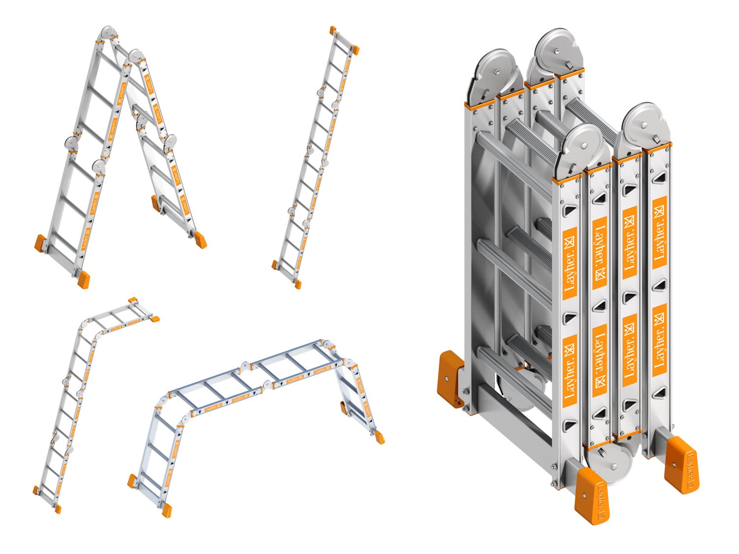 Layher Topic 1057 laarzenladder 4x3 sporten inclusief platform