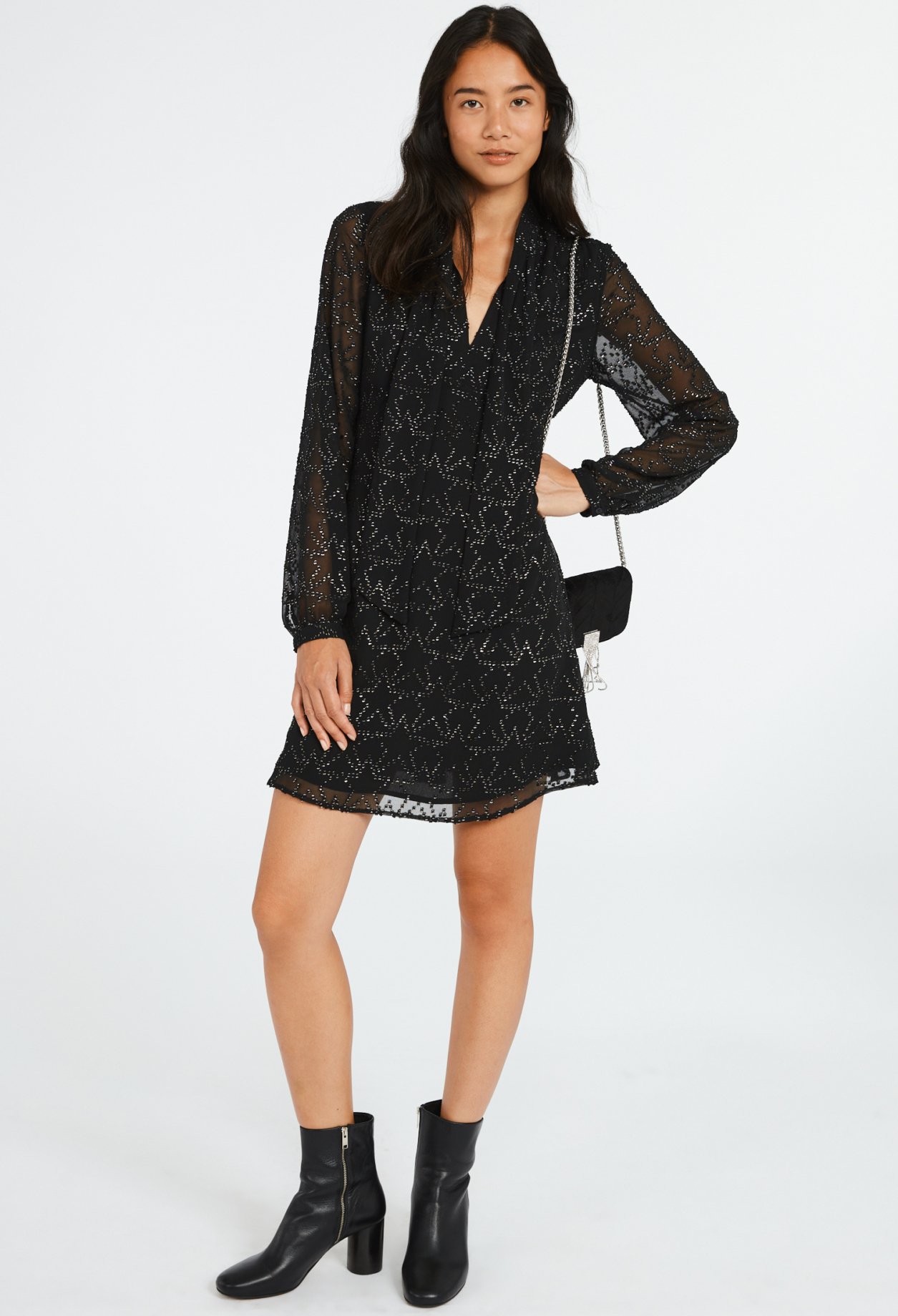 Robe courte &agrave; motifs etoiles