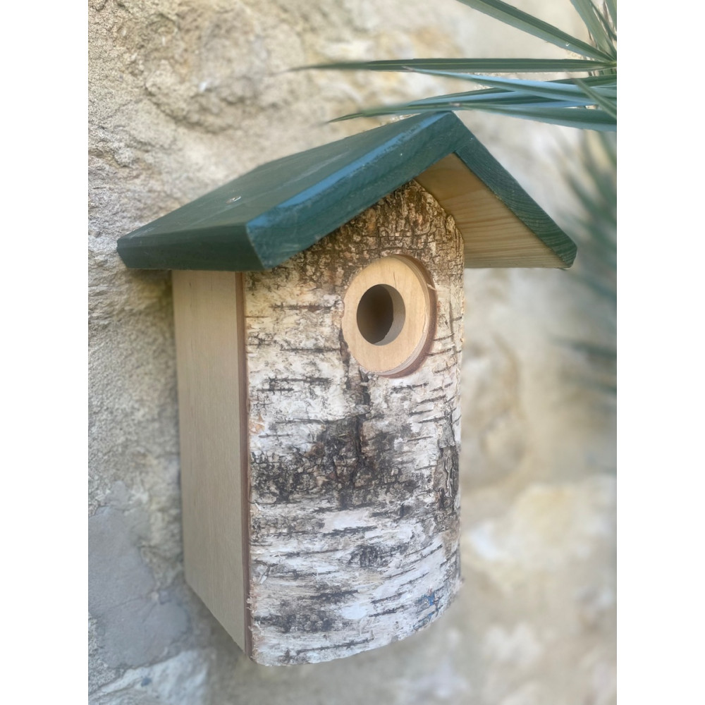 Nichoir en bois massif entrée ø32 mm pour oiseaux moineaux