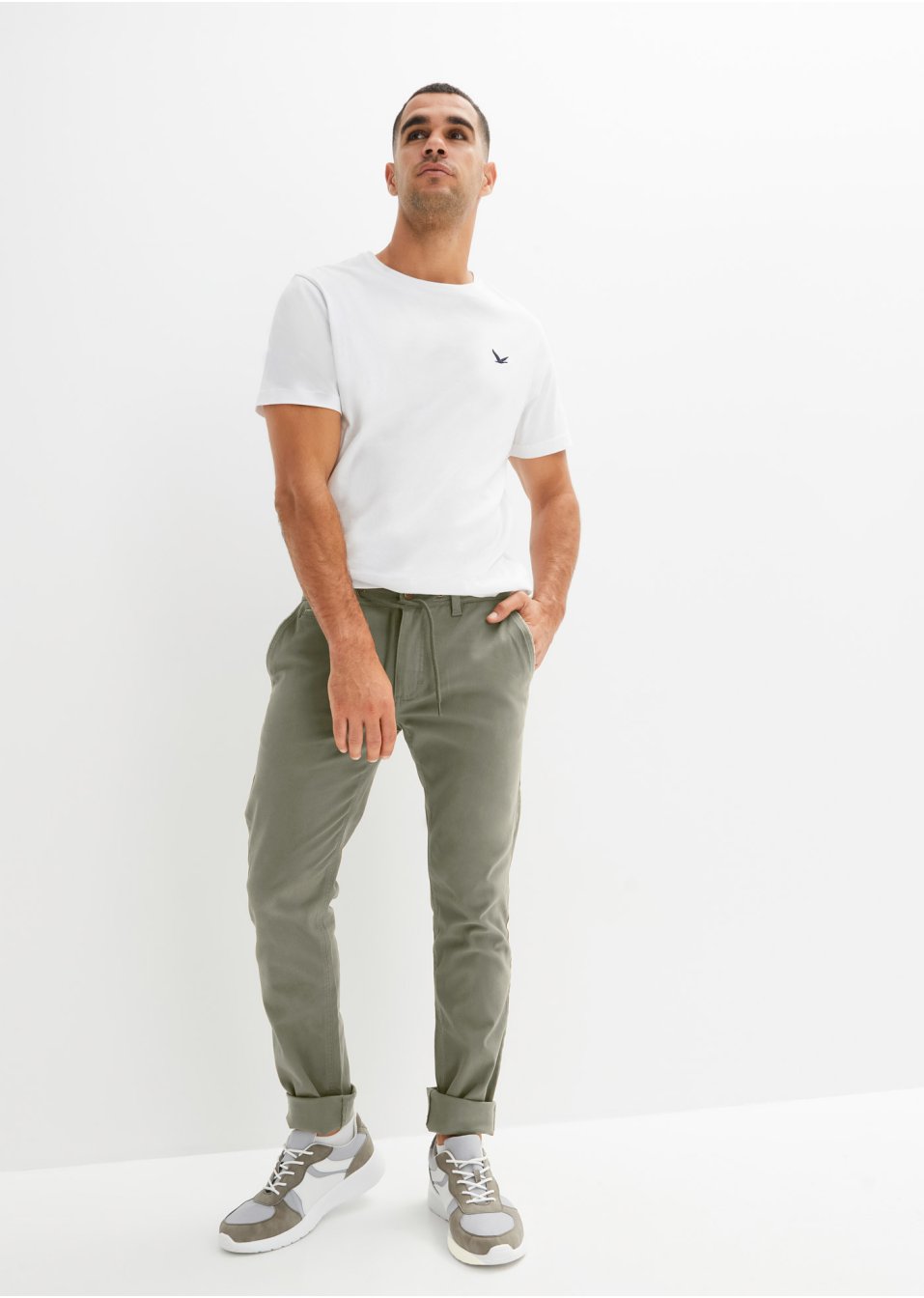 Pantalon chino extensible Slim Fit, Straight