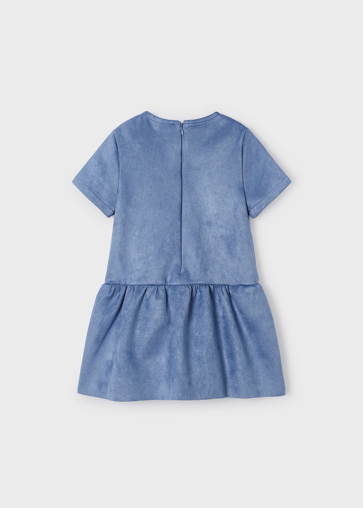 Vestido com bolsa de camurça para meninas