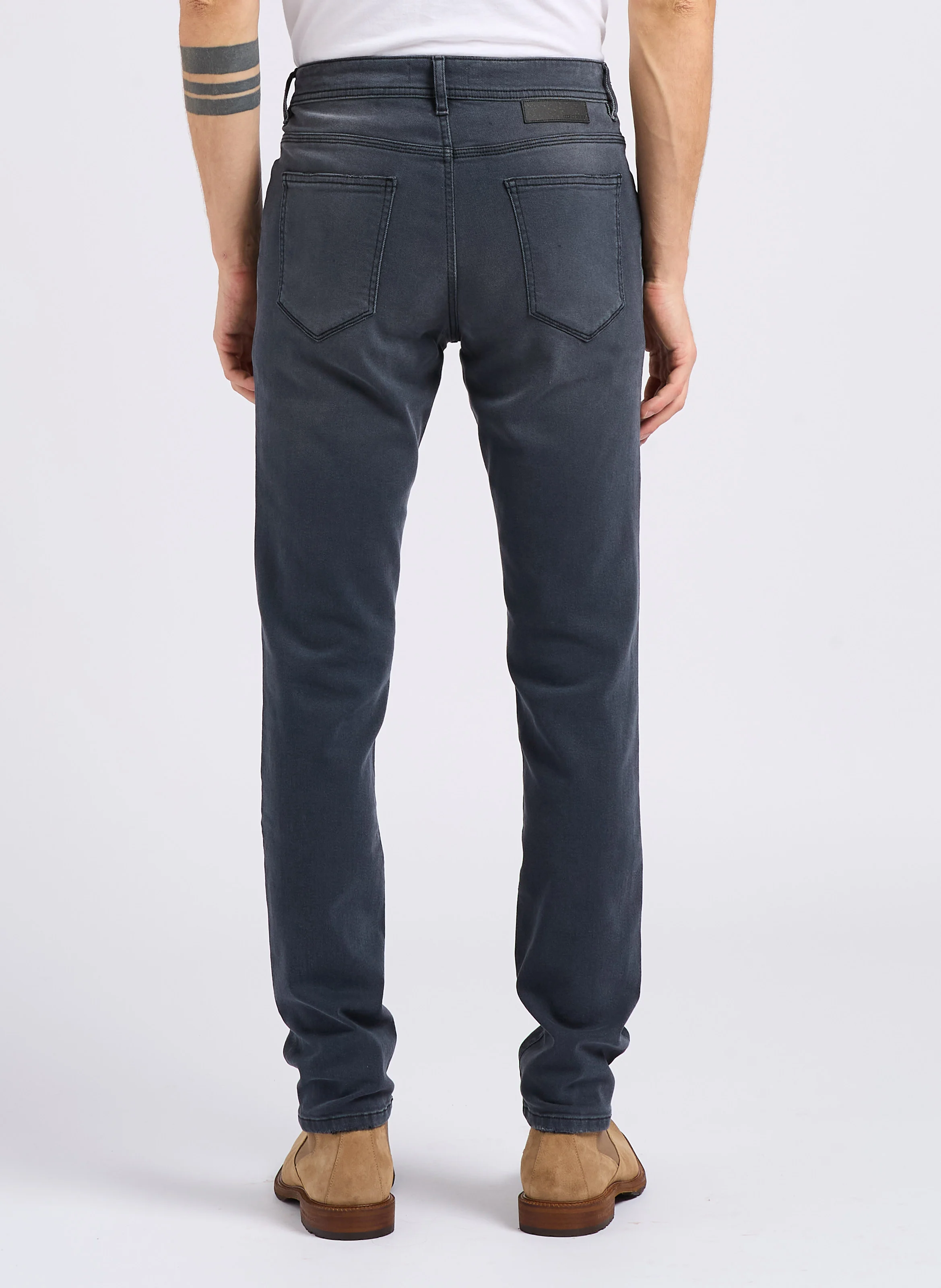 Jean slim en coton mélangé | Gris