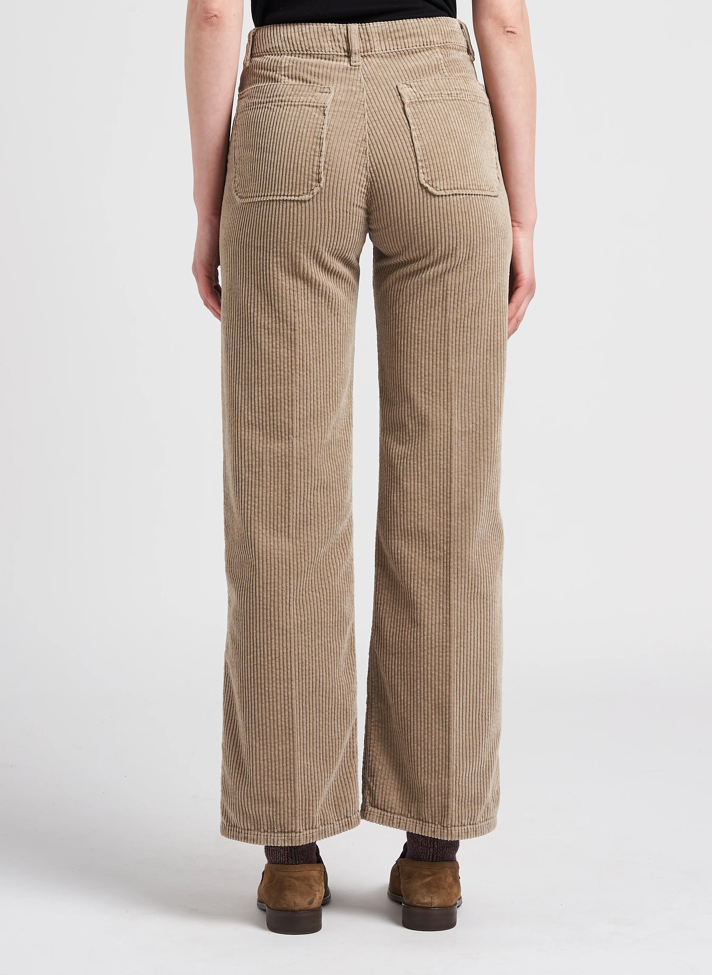 MELVIL - Pantalon flare en velours côtelé | Beige