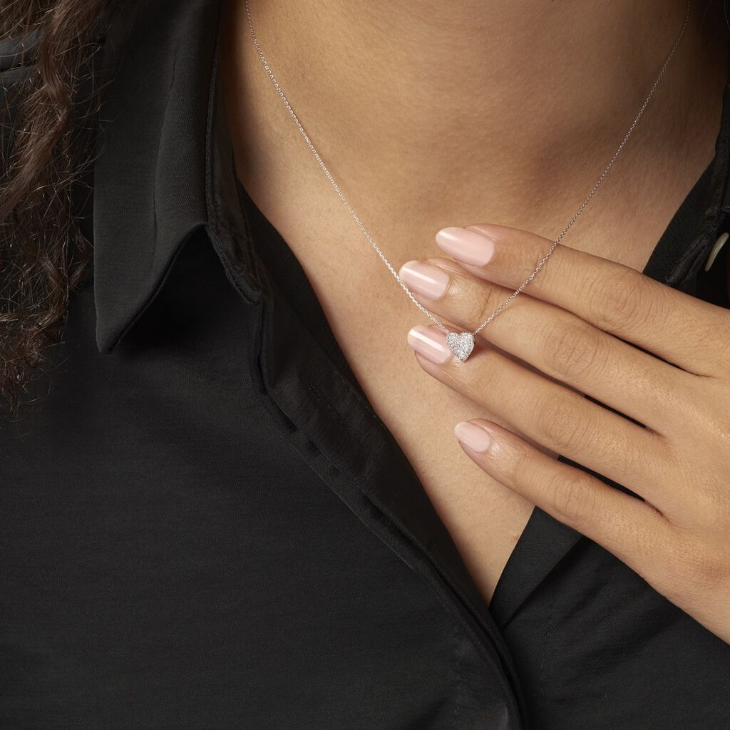 Collier Ti Amo Or Blanc Diamant