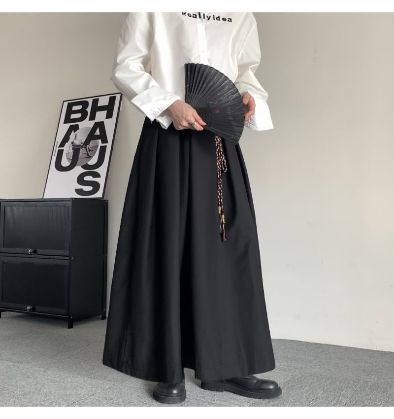 Patow - Mid Rise Plain Cropped Wide Leg Pants