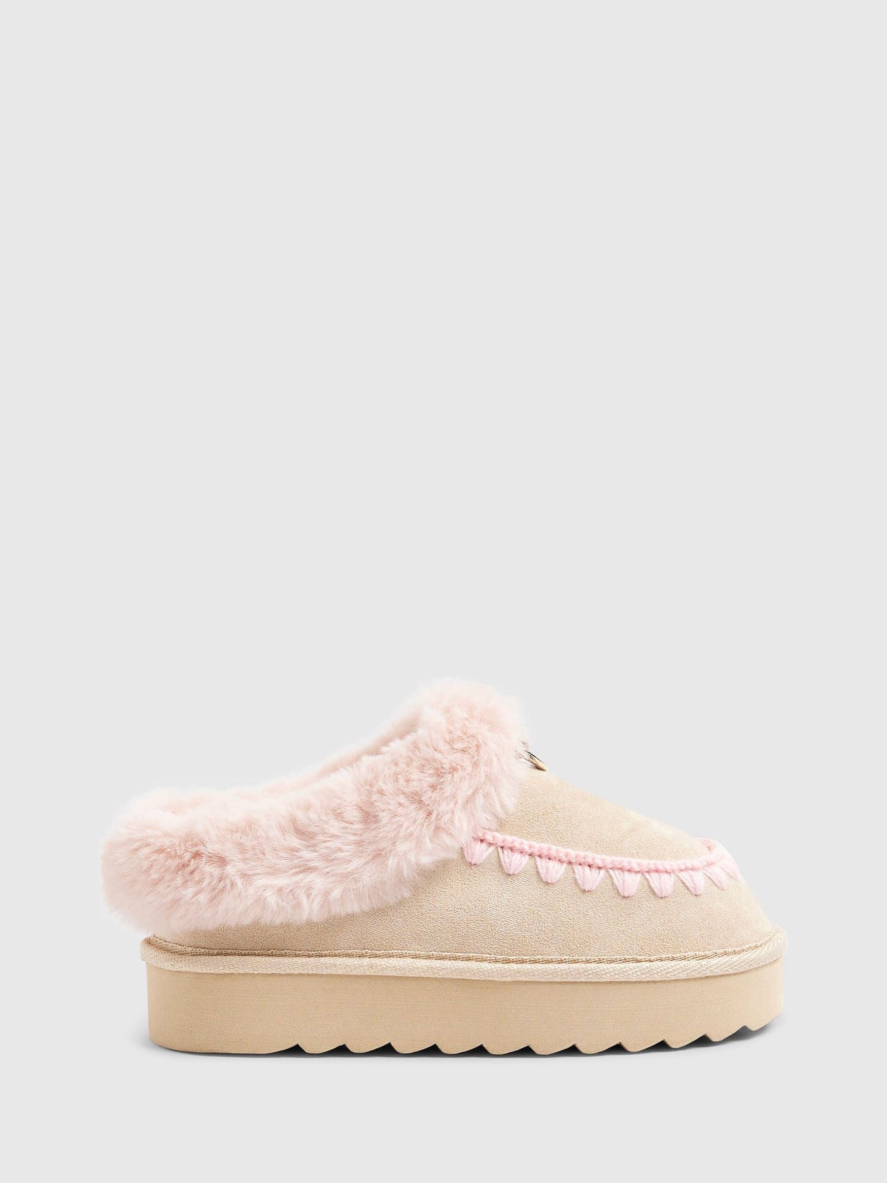 River Island Fur Slippers