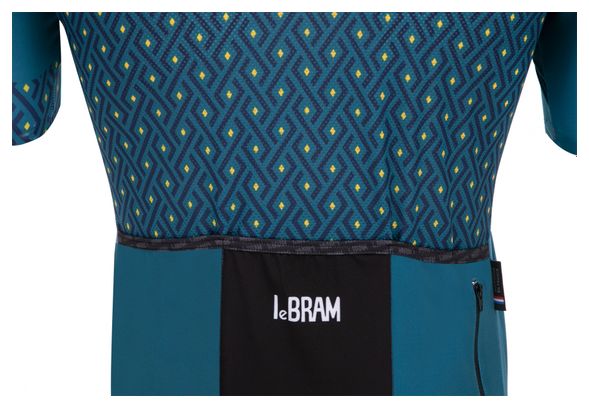Maillot Manches Courtes LeBram Luz Ardiden Bleu Pelforth Coupe Ajustée