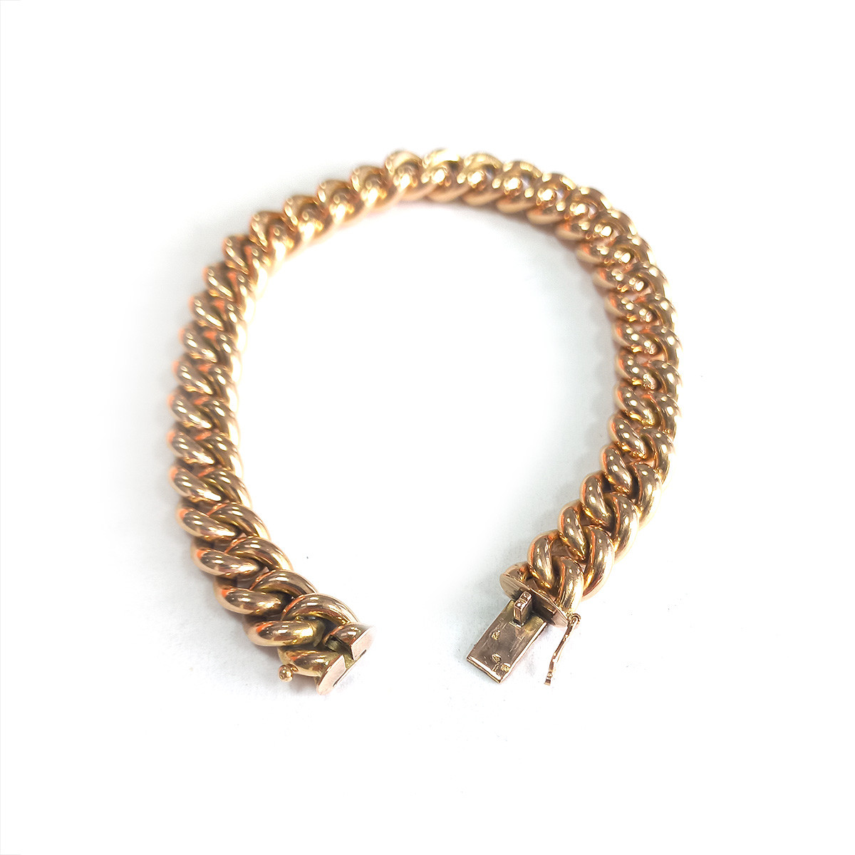 Bracelet d'occasion or 750 jaune maille fantaise 23 cm