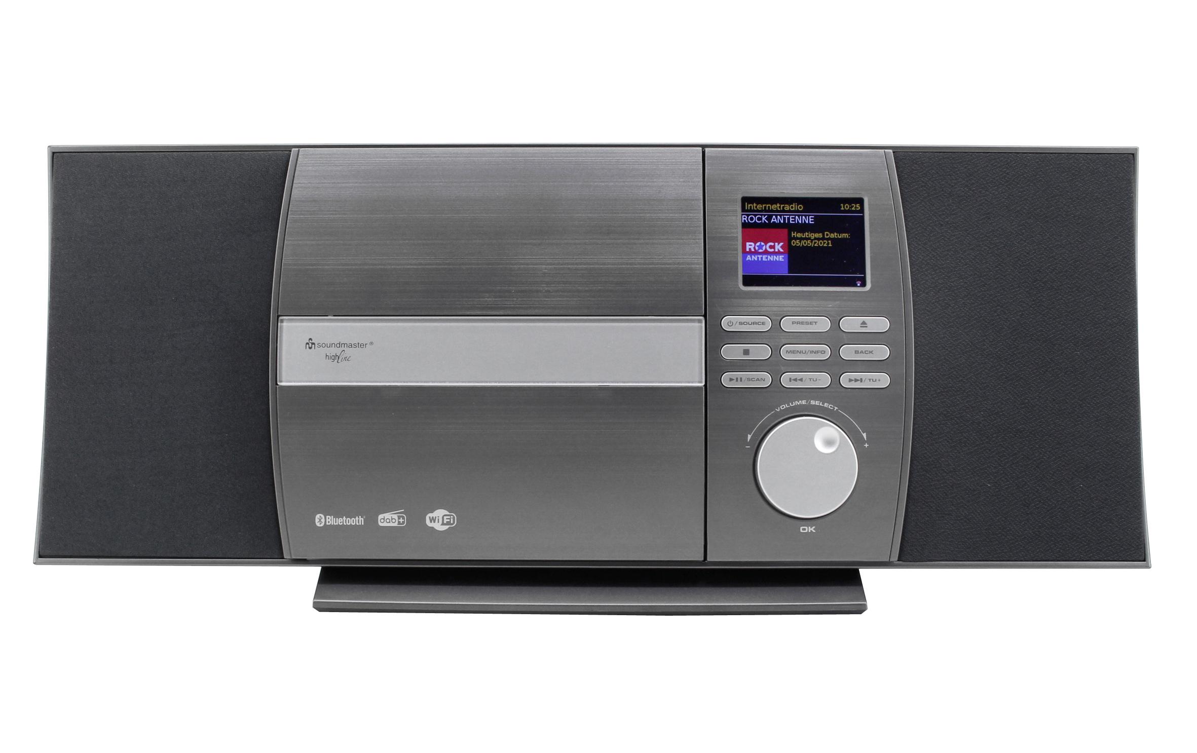 Radio/CD-Player ICD1010AN Silber<br>Stereo Musikcenter mit Internet/DAB+/UKW-Radio sowie CD und Bluetooth