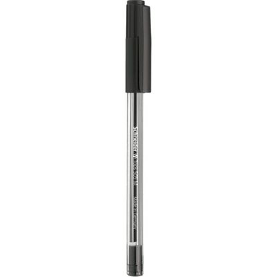 Schneider Tops 505 M- Stylo-bille - Noir – Pointe Moyenne avec Corps Transparent et Capuchon Clip