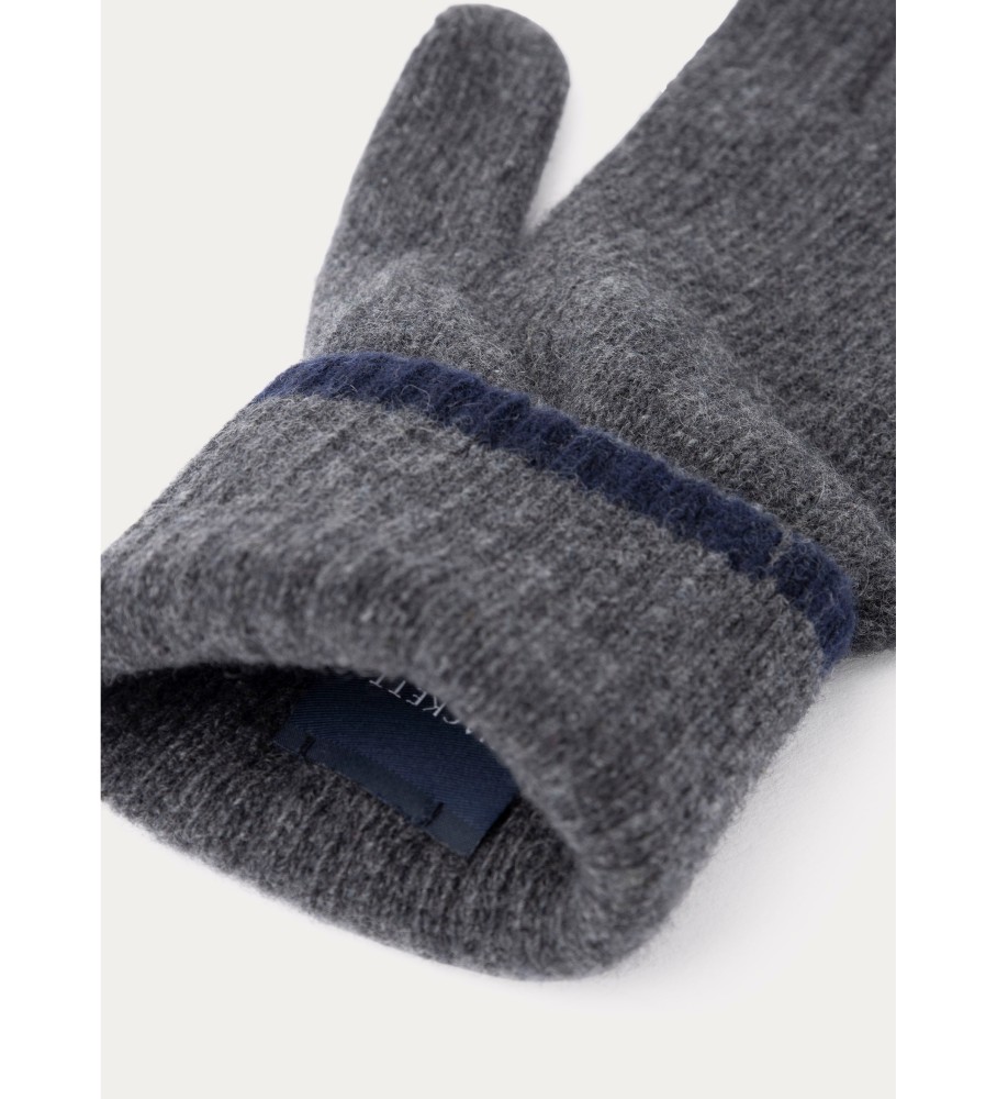 Luvas Hackett de Caxemira Cinza