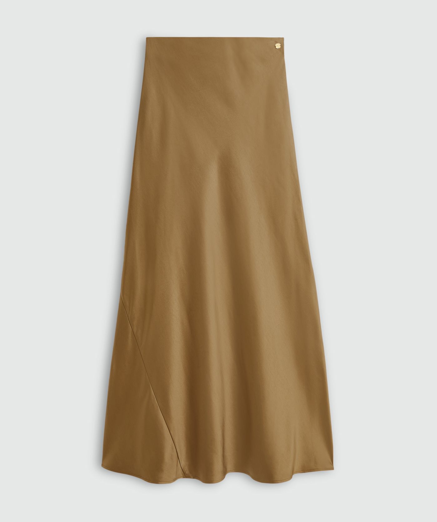 JV-COSETTE high waisted maxi rok in satijn look - khaki
