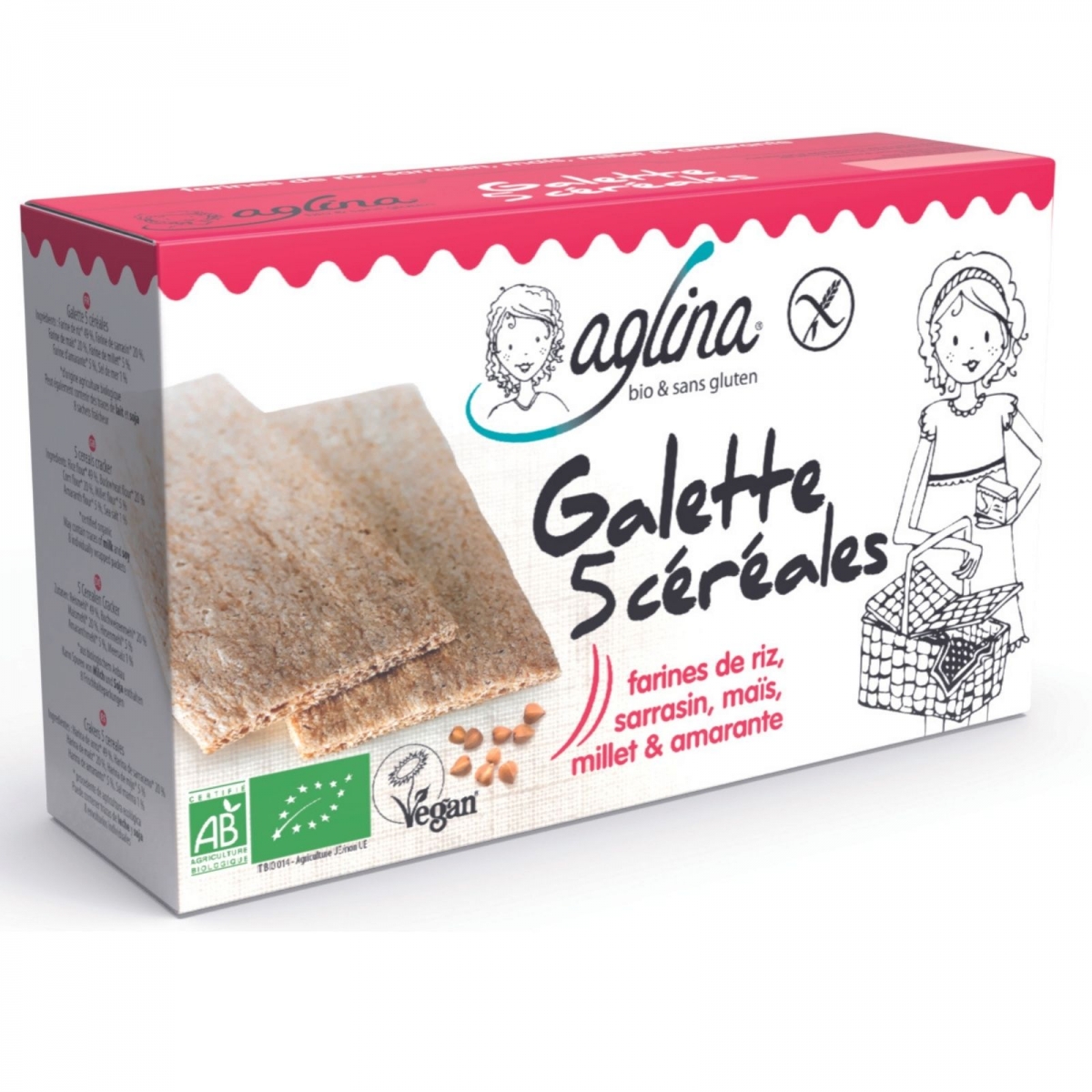 AGLINA Galette 5 Cerealien Bio Box 160 g