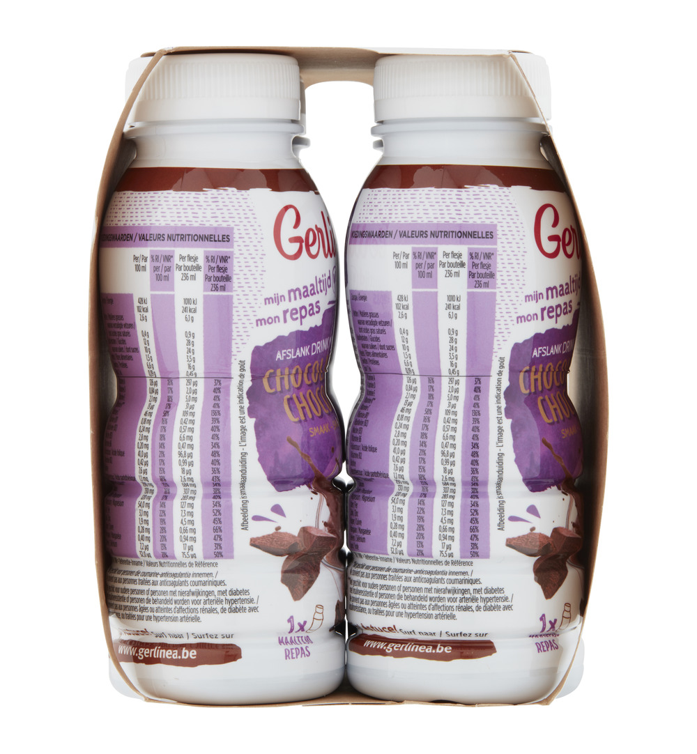 Gerlinéa Afslank Drinkmaaltijd Chocolade smaak 4-pack (4 x 236 ml)