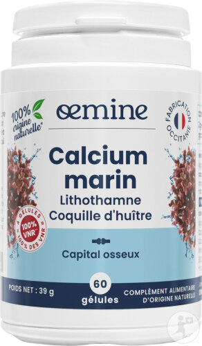 Oemine Calcium Marin Lithothamne Et Coquille D'Huître 60 Gélules