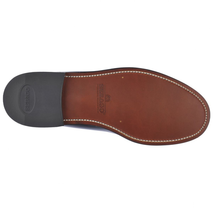 CLASSIC DAN WIDE Black White MOCASSIN-Mocassin pour homme en cuir pleine fleur