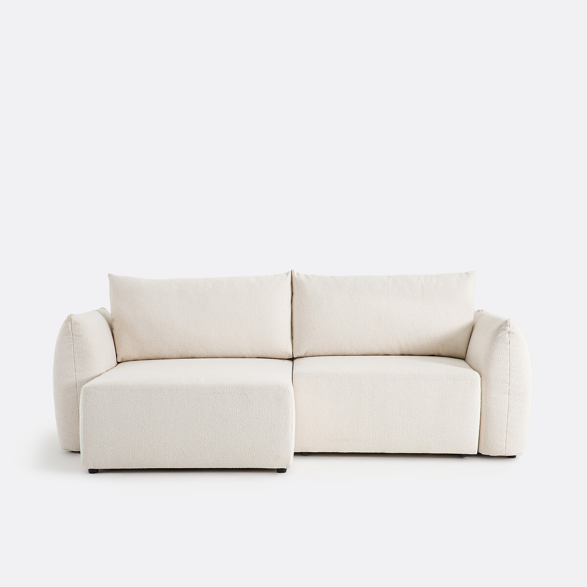 LA REDOUTE INTERIEURS<br>Sofá conversível de canto em bouclé fino, Edith