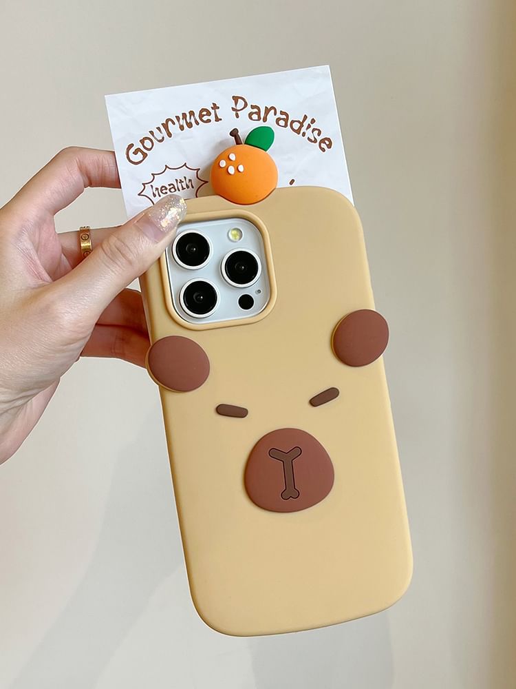 Edgin - Capybara telefoonhoesje - iPhone 16 Pro Max / 16 Pro / 16 / iPhone 15 Pro Max / 15 Pro / 15 Plus / 15 / 14 Pro Max / 14 Pro / 14 Plus / 14 / 13 Pro Max / 13 Pro / 13 / 13 mini / 12 Pro Max / 12 Pro / 12 / 12 mini / 11 Pro Max / 11 Pro / 11