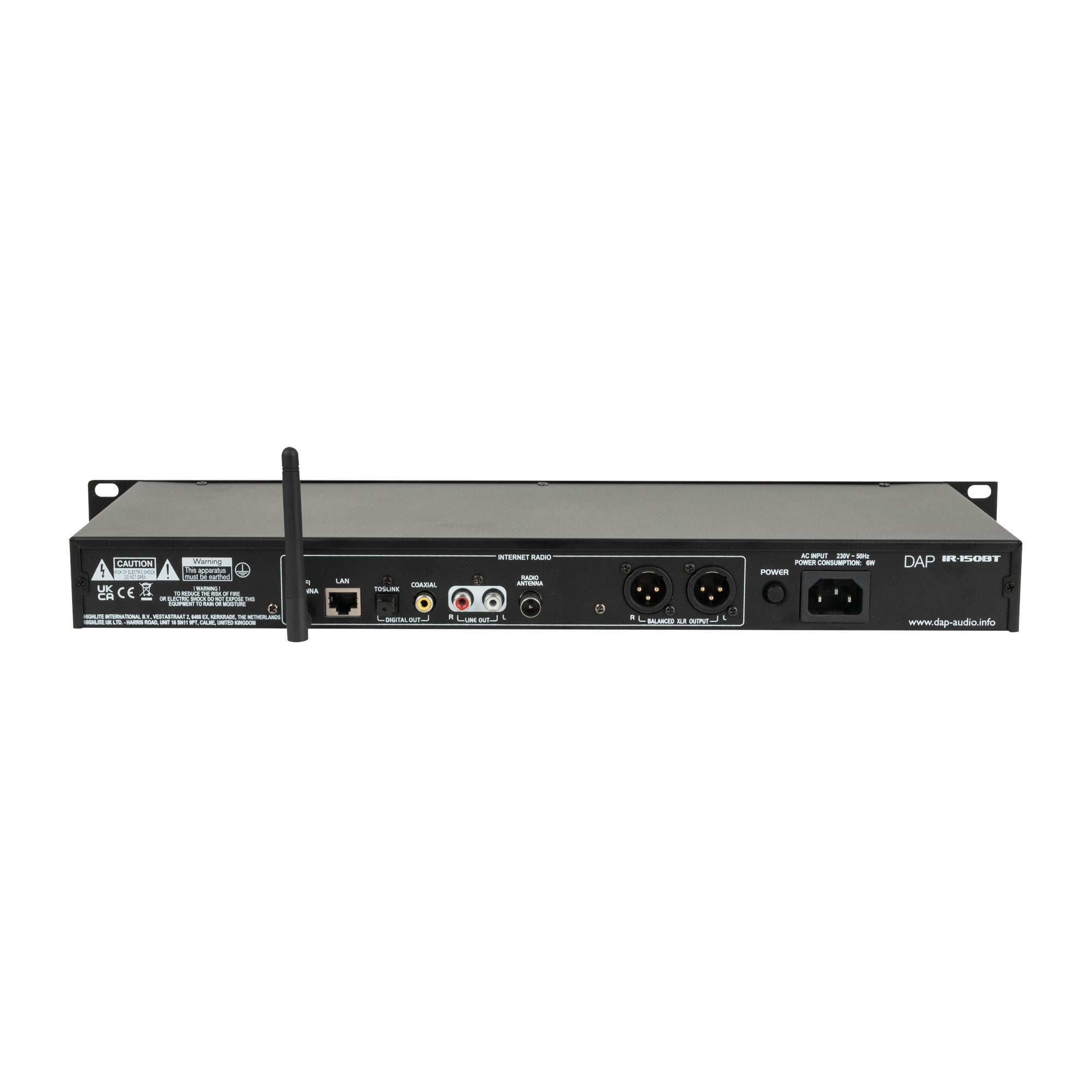 DAP IR-150BT 1U rack mediaspeler