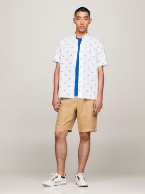 Camisa TH Monogram Regular de Manga Curta