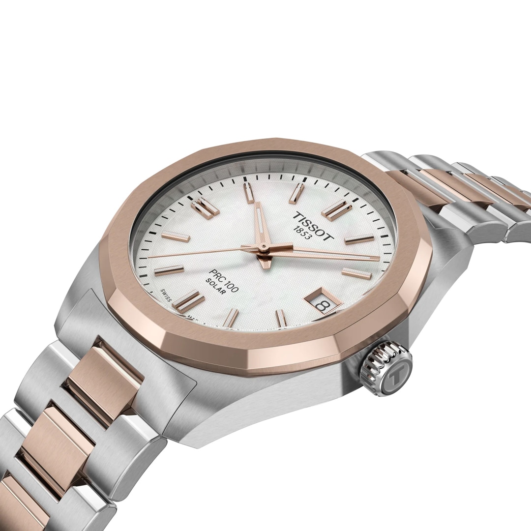 Tissot PRC 100 Solar Quartz 34mm Rosé