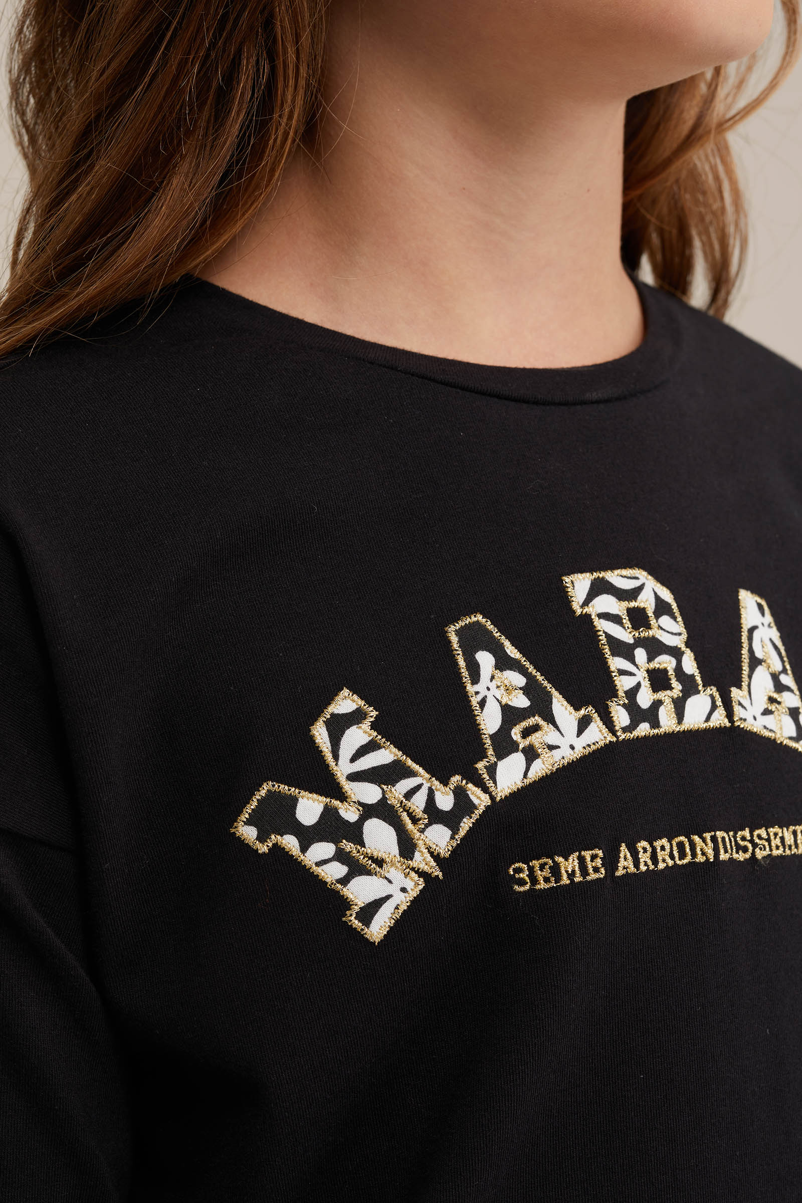 Meisjes T-shirt met embroidery WE Fashion Zwart