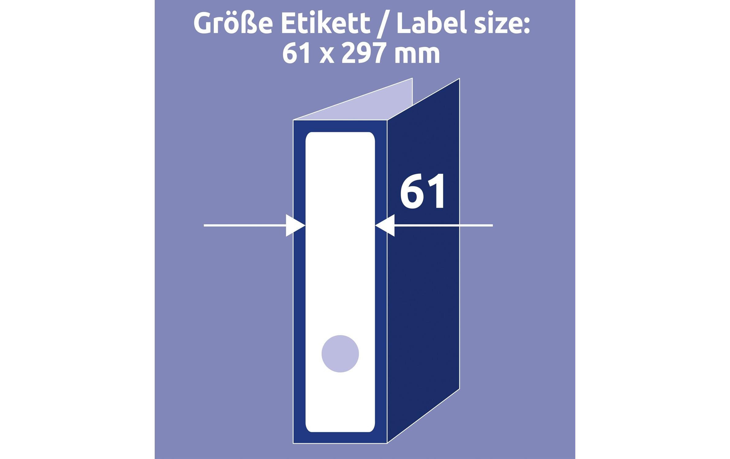 Ordneretiketten L4759 61 x 297 mm, 30 BlattEtiketten für Ordner
