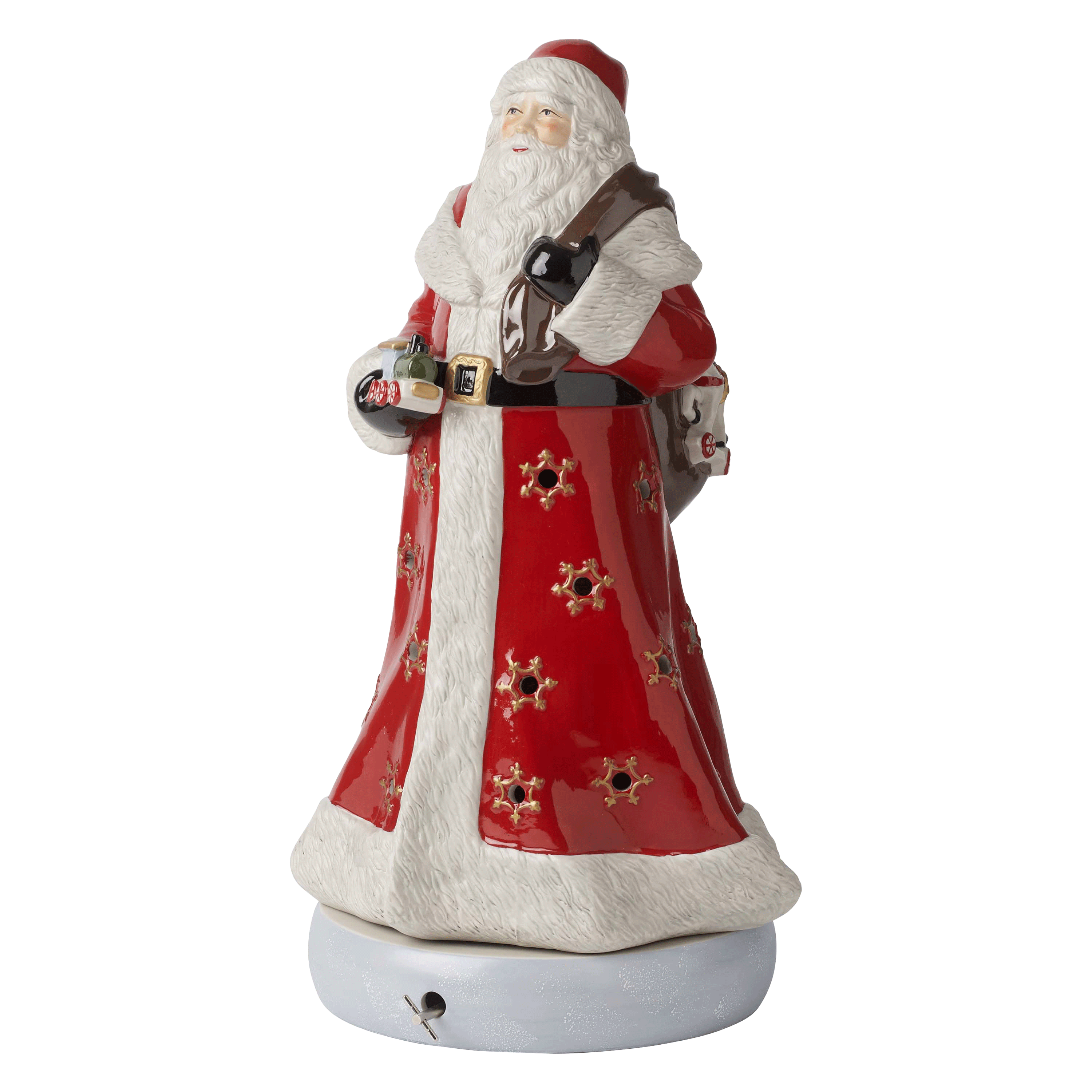 Christmas Toy's Christmas music box White, 9.1'' x 9.8'' x 18.1'', porcelain