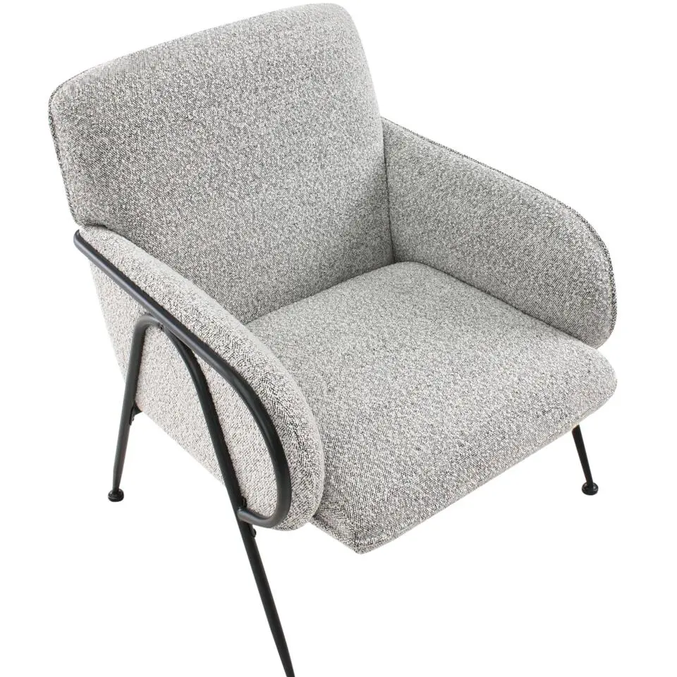 TRYSNES - Fauteuil - Zwart/Wit - Polyester