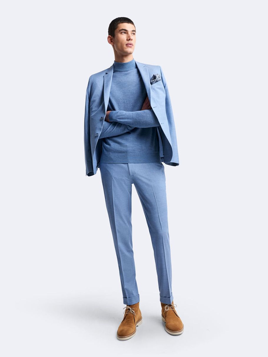 Veste coordonnable extra-slim faux uni