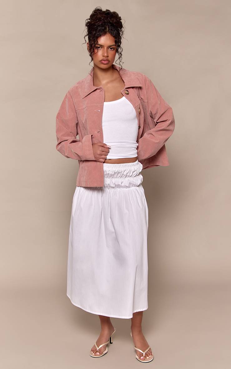Rose Clair Veste En Synthétique À Panneaux