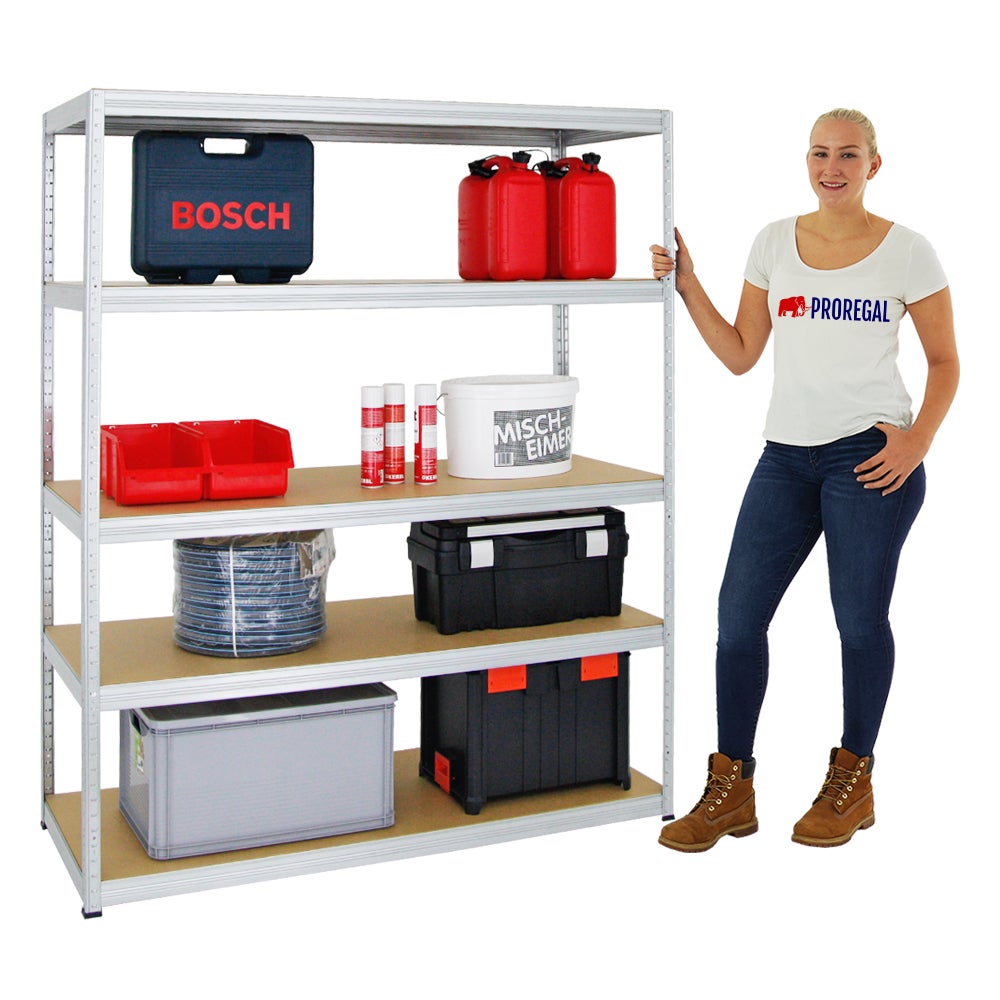 PROREGAL Heavy-Duty stellingkast Giant Elephant HxBxD 180 x 150 x 60 cm Draagvermogen plank 200 kg Gegalvaniseerd