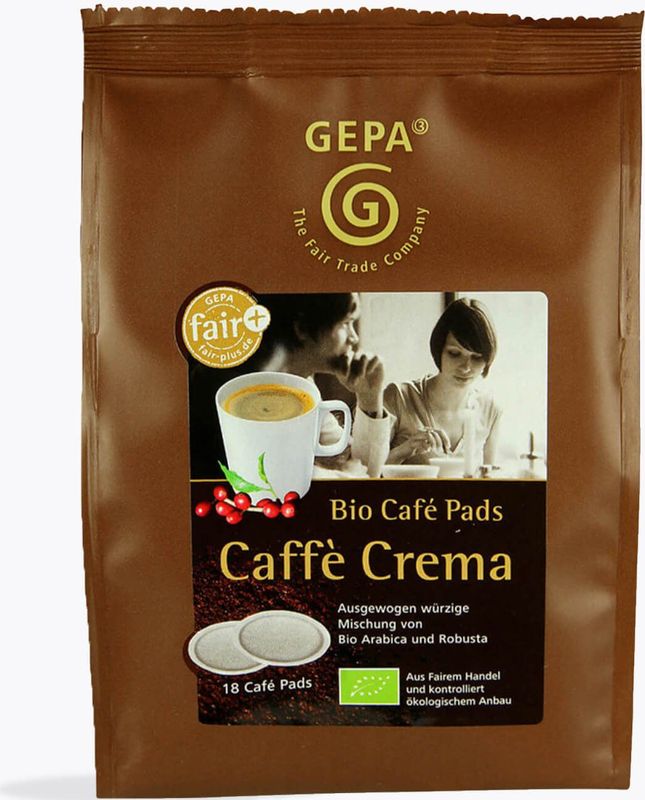 GEPA - Organic Crema Pads - Koffiepads - 18 pods - Senseo-compatibel