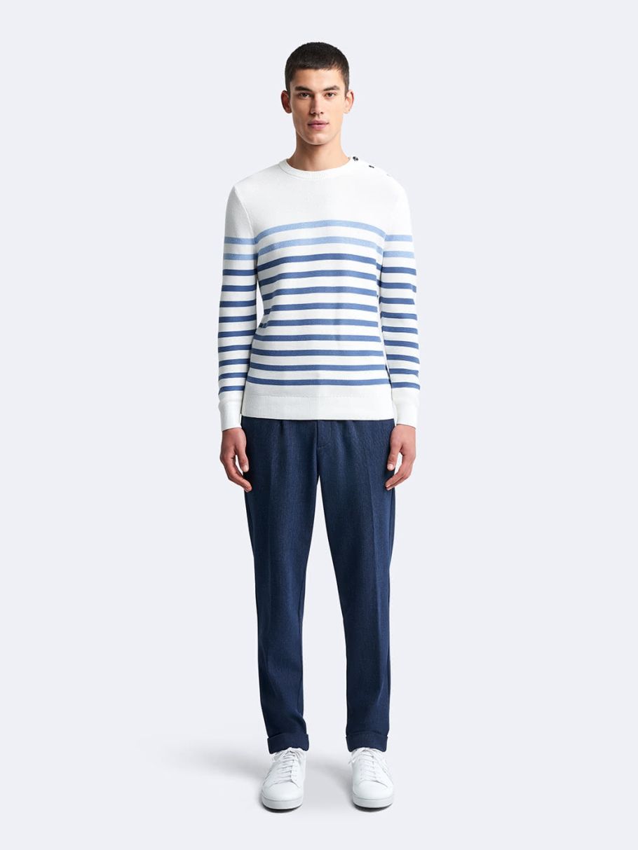 Pull col rond en coton