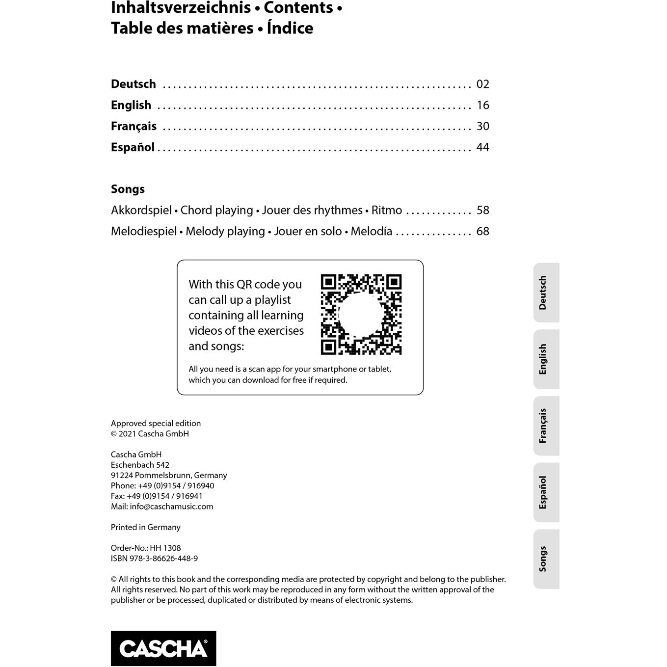 Cascha HH 3972 sopraan ukelele set groen (4-talig)