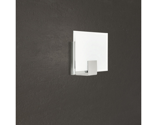 Wandlamp, 1-lichts, 21x10,9 cm, Sonian, satijn/zilver