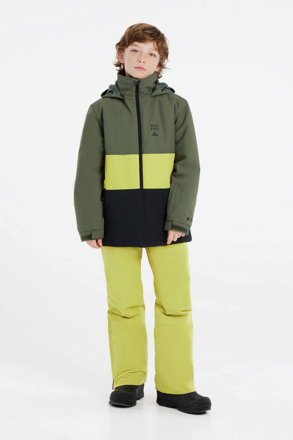 Protest ski-jack PRTSKIMMER JR groen/limegroen/zwart