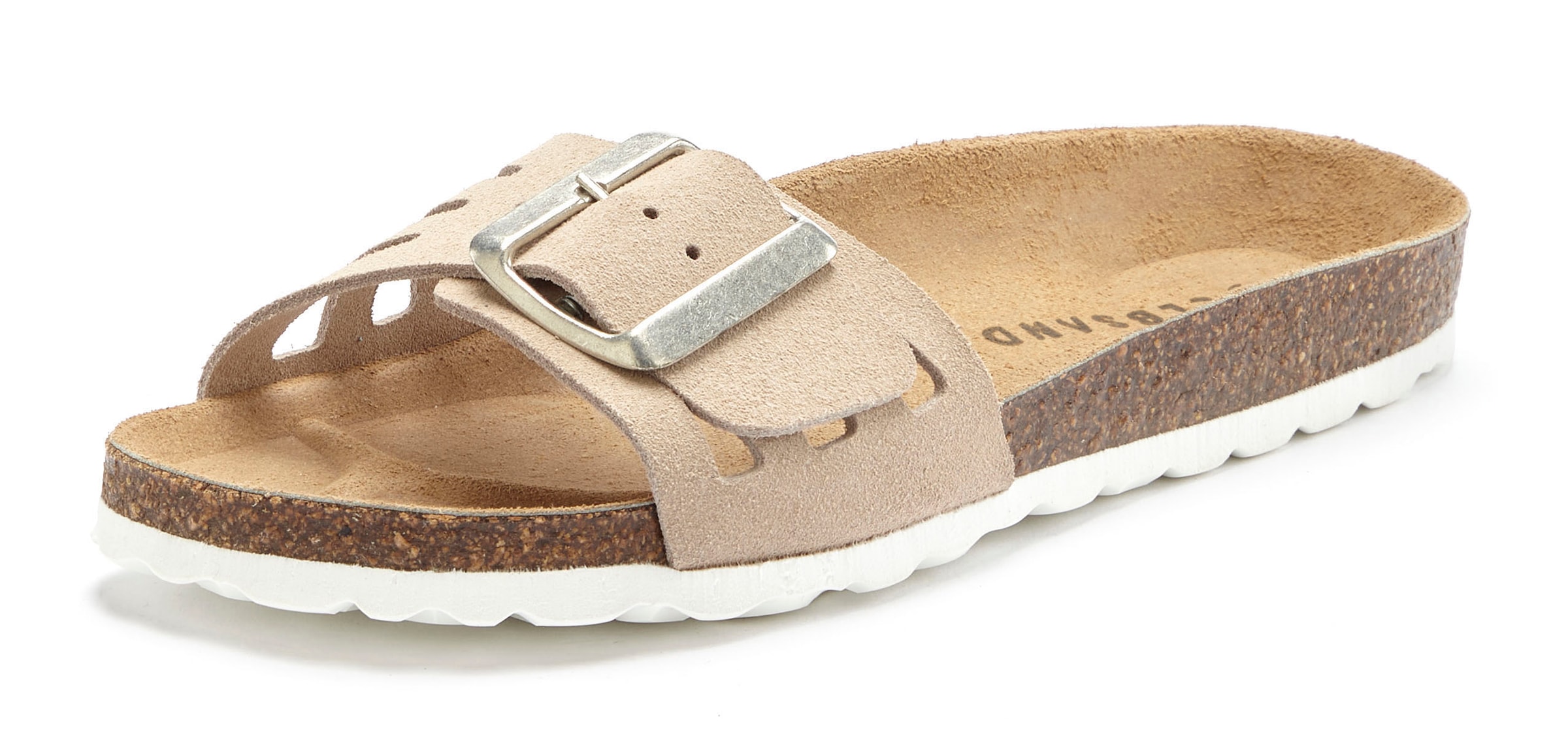 Elbsand Pantolette »Sandale«  Mule, offener Schuh aus Leder mit weichem Komfortkorkfussbett