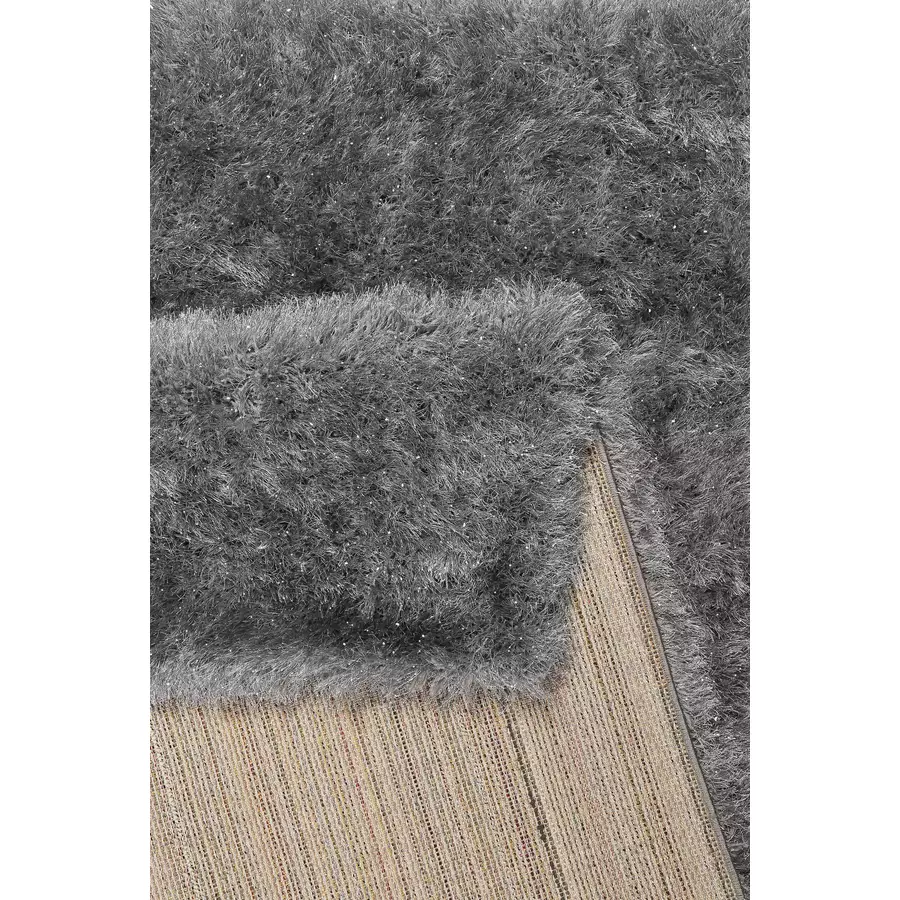 Wecon home Hochflorteppich Shiny Touch grau