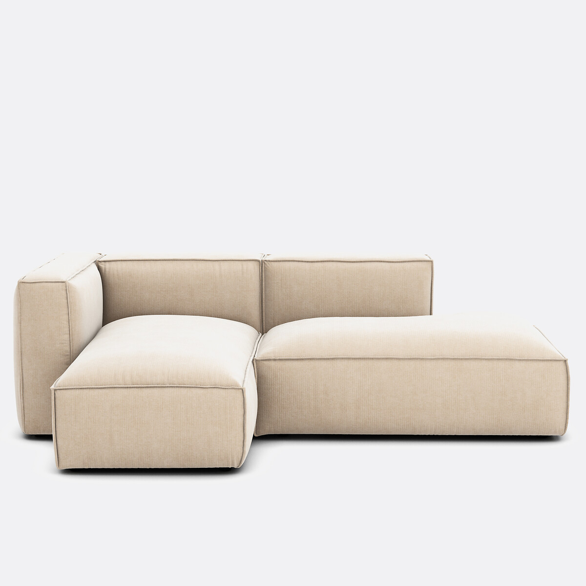 LA REDOUTE INTERIEURS<br>Sofá em veludo de canto esquerdo Vintage Seven