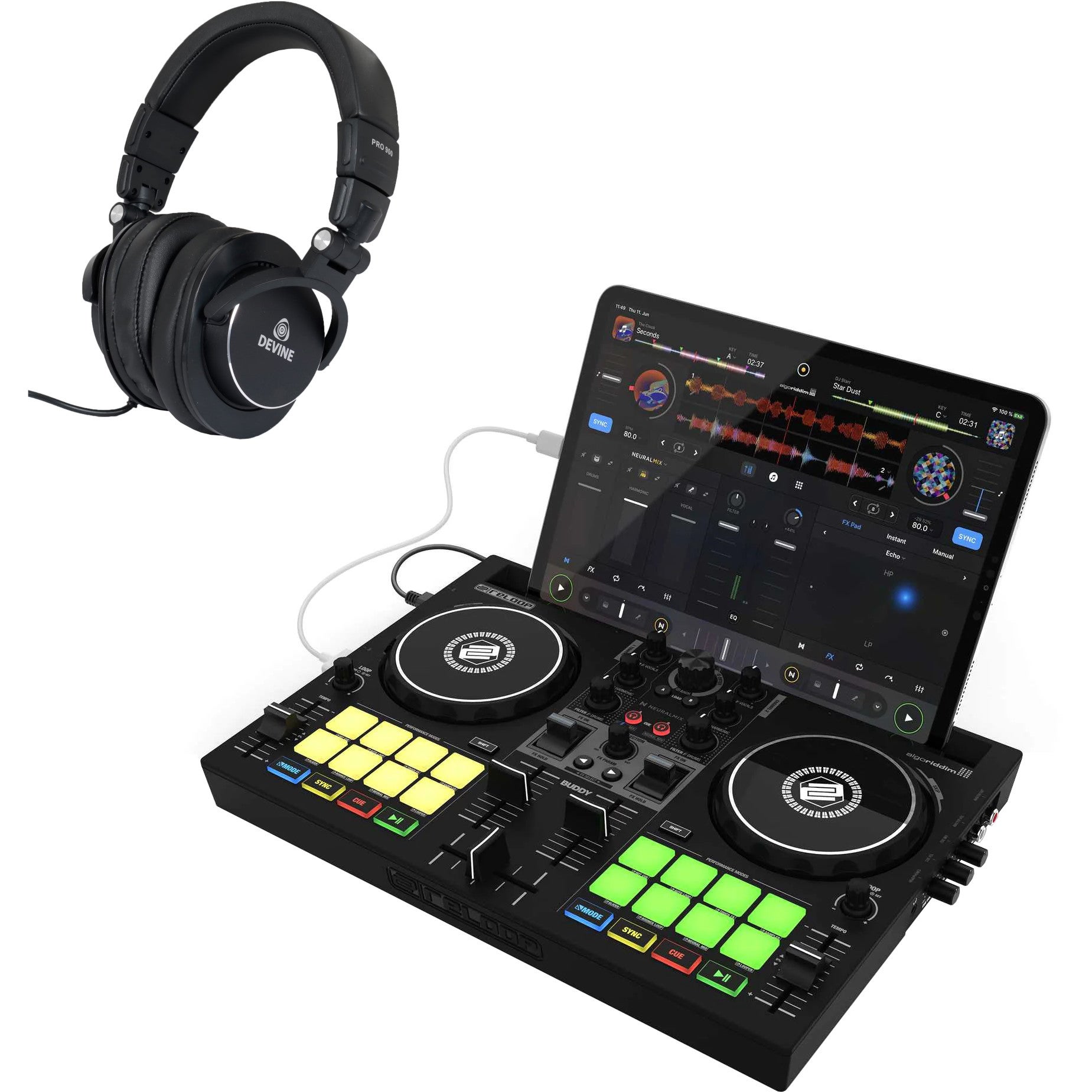 Reloop Buddy DJ-starterset met koptelefoon