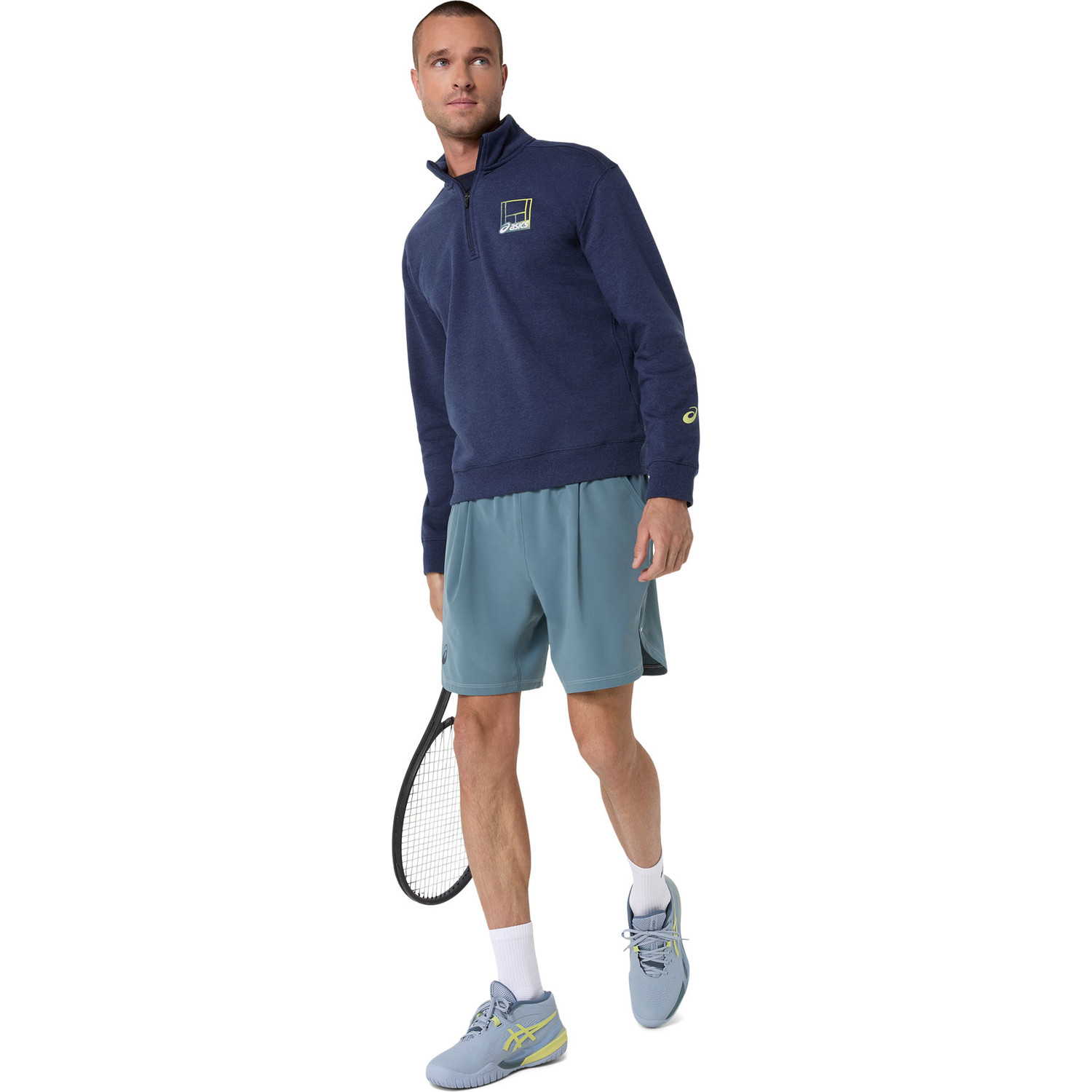 Asics Court Core Graphic Half Zip Sweater