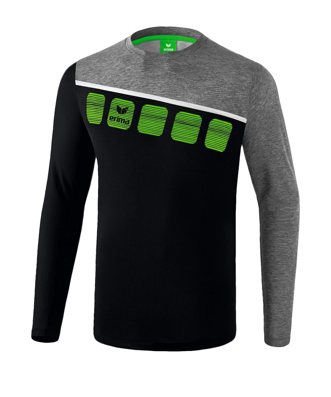 Erima 5-C Longsleeve Schwarz Grau