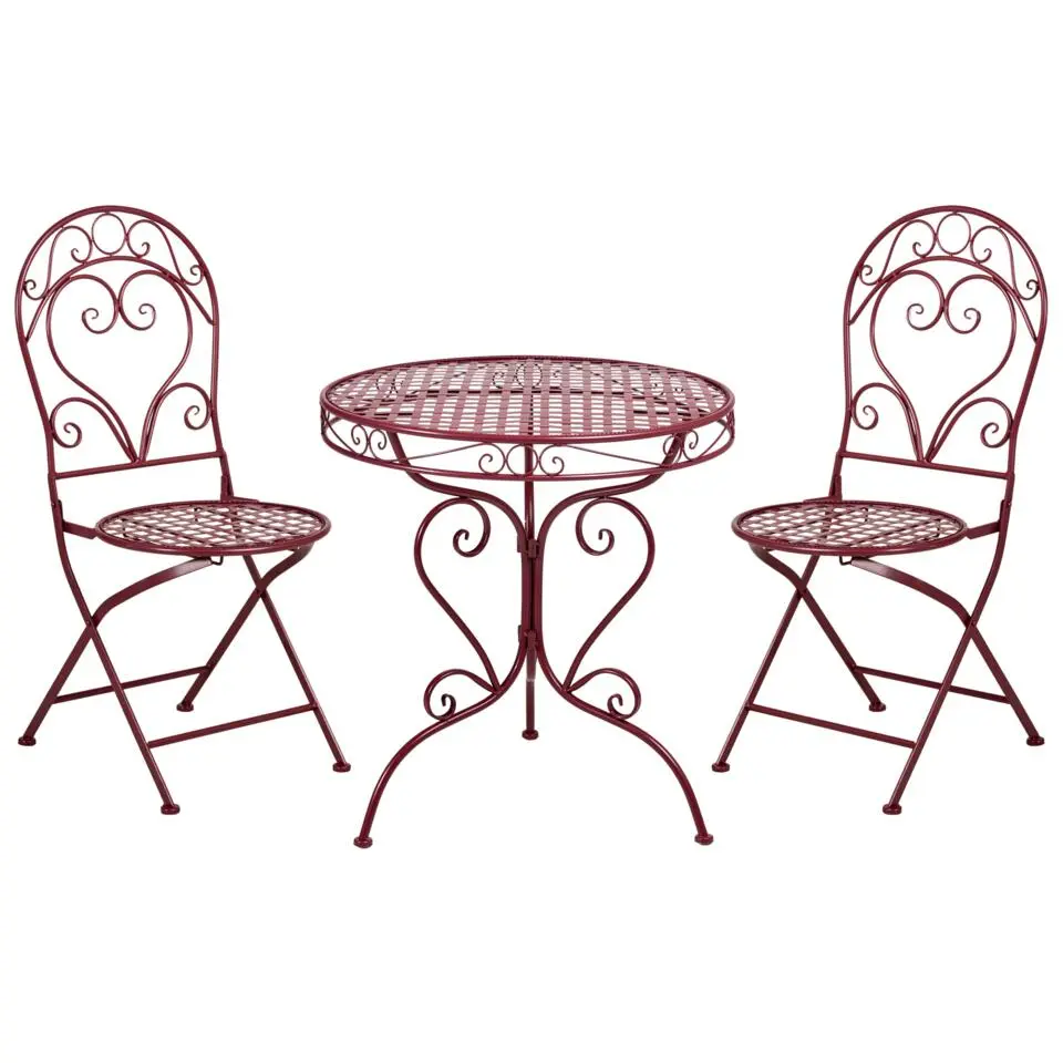 ALBINIA - Bistroset voor 2 - Bordeaux - Metaal